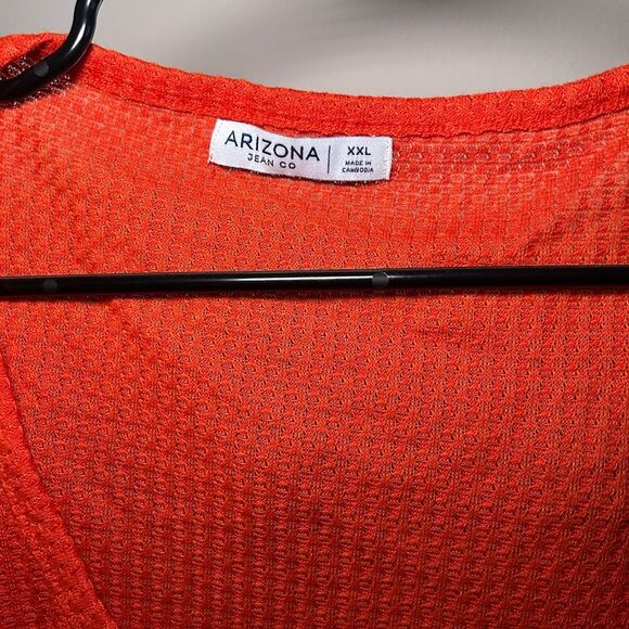 NWT Arizona Jean Co Orange Babydoll Crop Top Size XXL - Picture 2 of 5